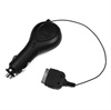 Oprullelig Cigart�nderkabel - Apple iPhone, iPhone 3G, 3GS, iPod - Sort