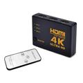 4K Ultra HD 3 til 1 HDMI-switch med fjernbetjening