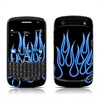 Blackberry Curve 3G 9300 Blue Neon Flames Skin