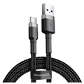 Baseus Cafule USB 2.0 / Type-C Kabel CATKLF-CG1 - 2m - Sort / Grå