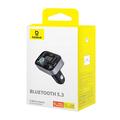 Baseus S-09 Pro Bluetooth FM-sender/biloplader - 18W - Sort