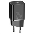 Baseus Super Si Hurtig Oplader og USB-C/USB-C Kabel - 25W (Open Box - God stand)