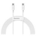Baseus Superior Series USB-C / USB-C Kabel - 100W, 2m - Hvid
