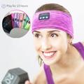 Bluetooth-pandebånd Trådløs musikhovedtelefon til at sove Hovedtelefoner Sleep Earbud HD Stereo Speaker til søvn, træning, jogging, yoga - blå