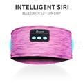 Bluetooth-pandebånd Trådløs musikhovedtelefon til at sove Hovedtelefoner Sleep Earbud HD Stereo Speaker til søvn, træning, jogging, yoga - blå