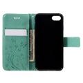 iPhone 7/8/SE (2020)/SE (2022) Butterfly Series Flip Cover med Pung - Cyan