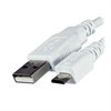 Dinic USB 2.0 / Micro USB Kabel - Hvid - 2m