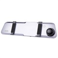 Dual Lens Vidvinkel Full HD Spejl Dashcam & HD Bakkamera