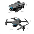 Foldbar FPV Mini Drone med 4K Dobbelt Kamera S89 - Sort