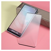 Samsung Galaxy S10 Full Cover Skærmbeskyttelse Hærdet Glas - 9H - Sort Kant