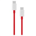 OnePlus Warp Charge USB Type-C Kabel 5481100048 - 1.5m (Open Box - Bulk) - Rød / Hvid