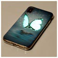 iPhone X / iPhone XS Silikone Cover der Lyser i Mørket