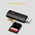 KAWAU C307DUO 2-i-1 USB 3.0 til hukommelseskortlæser USB adapter til SD / SDHC / SDXC / TF kort