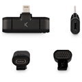 Ksix Trådløs Clip-On Mikrofon til iPhone - Lightning - Sort