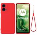 Motorola Moto G04/G24 Liquid Silikone Cover med Strop