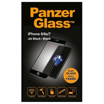 PanzerGlass iPhone 6/6S/7/8 Hærdet glas - 9H, 0.4mm - Sort