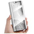 Samsung Galaxy S9 Luksus Mirror View Flip Cover - Sølv