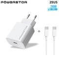 Powerstar Zeus vægoplader med USB-C-kabel - 20W - hvid