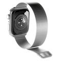 Apple Watch Series 9/8/SE (2022)/7/SE/6/5/4/3/2/1 Puro Milanese Rem - 41mm/40mm/38mm - Sølv