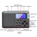 Retro kortbølgeradio med vækkeur SY-7700 - sort