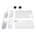 SW369 6-i-1 Clear Case Kit til Nintendo Switch, Anti-Scratch Shell Cover med skærmbeskytter og grebshætter