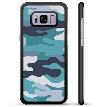 Samsung Galaxy S8 Beskyttende Cover - Blå Camouflage
