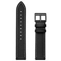 Samsung Galaxy Watch4/Watch4 Classic/Watch5/Watch6 Læderrem - 20mm - Sort