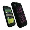 Samsung Galaxy S iGadgitz Flower Design Silikone Taske - Pink/Sort