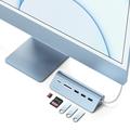 Satechi USB-C USB-hub og hukommelseskortlæser i aluminium - blå