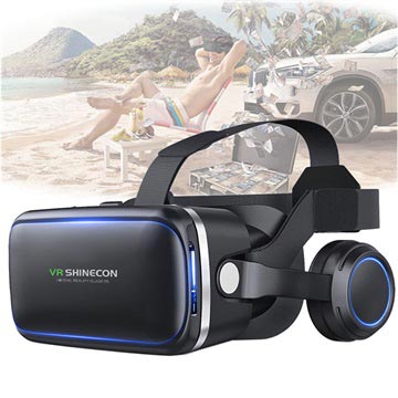 Shinecon 6 Generation G04E 3D VR Virtual Reality Briller med Høretelefoner