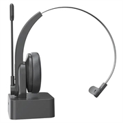 Enkeltøret Bluetooth Headset med Mikrofon og Opladningsbase OY631 - Sort