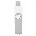 Swivel Design USB 2.0 Type-A 480Mbps Flash-drev - 32GB - Hvid