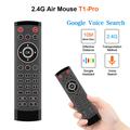 T1-PRO-TV 2-Key IR Learing Function Air Mouse Smart trådløs fjernbetjening med mikrofon til Android TV Box / Stick