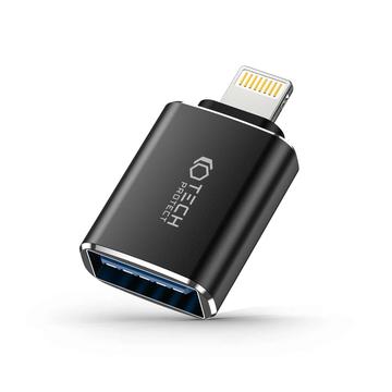 Tech-Protect UltraBoost Lightning til USB-A-adapter - sort