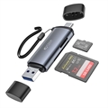 Tech-Protect UltraBoost USB-A/USB-C SD & MicroSD Kortlæser - Grå