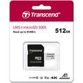 Transcend 300S microSDXC-hukommelseskort med SD-adapter TS512GUSD300S-A - 512 GB
