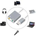 USB-C / AUX Hovedtelefoner & Mikrofon Audio Adapter - Grå