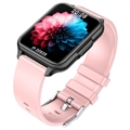 Vandtæt Smartwatch med Hjertemåler Q26PRO - Pink