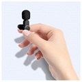 Trådløs Lavalier / Clip-On Mikrofon til Smartphone - USB-C - Sort