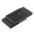 X1 3-i-1 sammenklappelig trådløs oplader til iPhone/iWatch/AirPods Bærbar stander til hurtig opladning - sort
