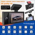 X12 bilkamera med magnetisk montering 1080P+720P+720P 3-optagelser biloptager