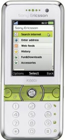 Sony Ericsson K660i tilbeh&oslash;r