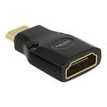 Delock Høj Hastighed HDMI Adapter med Ethernet - HDMI Mini-C han > HDMI-A hun
