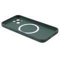 iPhone 13 silikonecover med kamerabeskyttelse - MagSafe-kompatibel - grøn