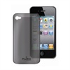 iPhone 4 / 4S Puro Crystal Cover - Gennemsigtig Sort
