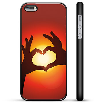 iPhone 5/5S/SE Beskyttende Cover - Hjertesilhuet