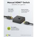 Goobay Brugervejledning HDMI Bryder 2 til 1 - Sort