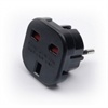 UK / Euro Rejselader Plug Adapter - Sort