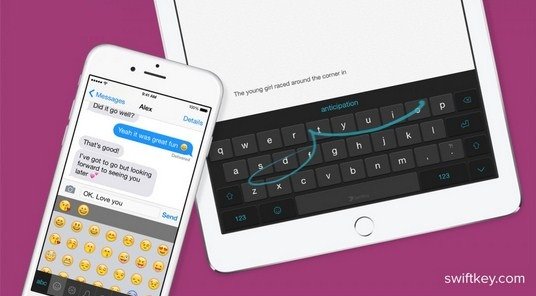 SwifKey emoji-forudsigelse på iOS