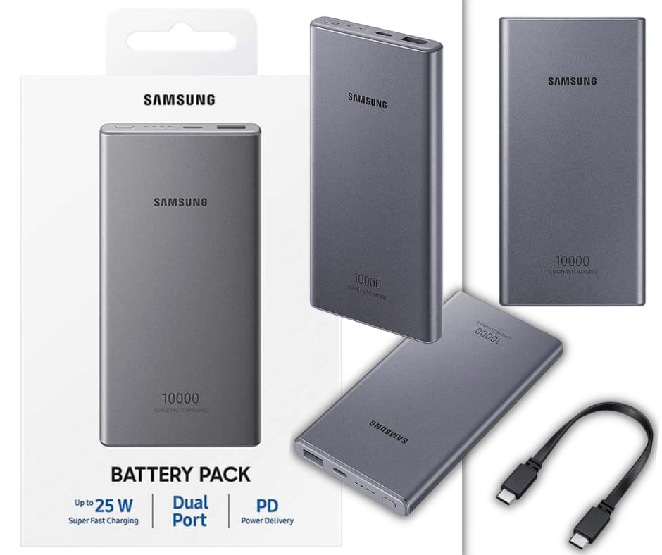 Sølv Samsung powerbank